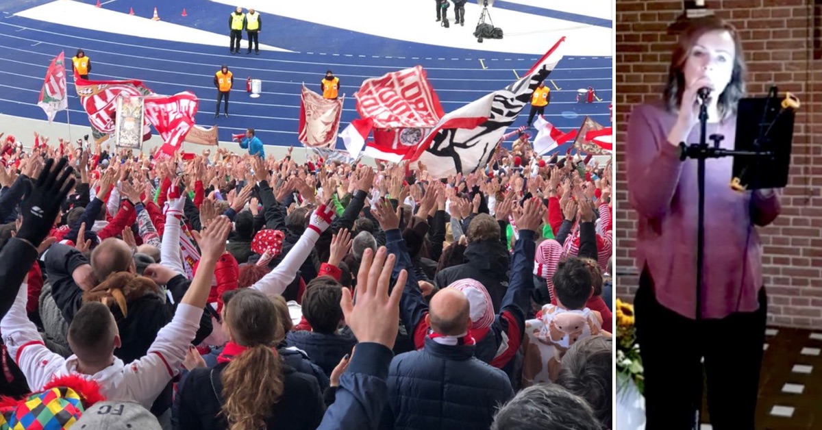 So klingt es, wenn eine Hochzeitssängerin die Hymne des 1. FC Köln singt So klingt es, wenn eine Hochzeitssängerin die Hymne des 1. FC Köln singt