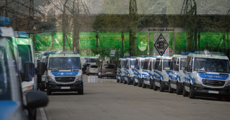 Polizei bei Gladbach gegen Köln