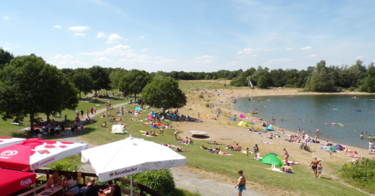Die Badebucht am Hitdorfer See