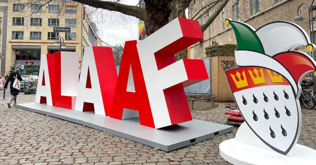 Die Alaaf Buchstaben in Köln