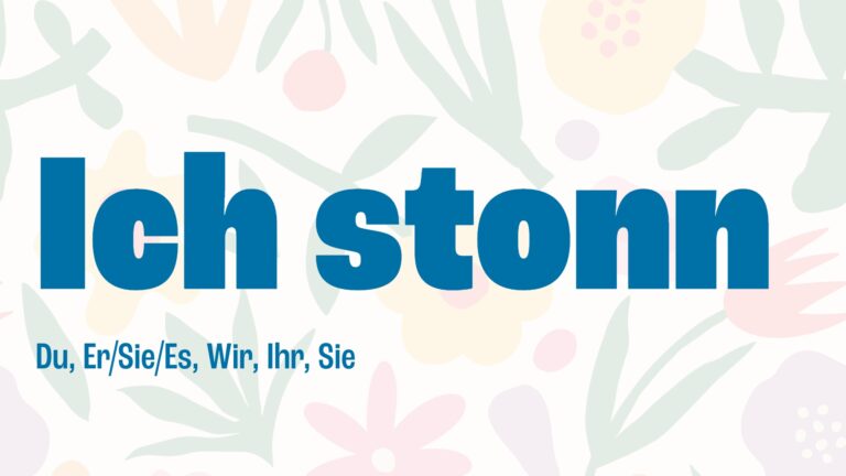 Ich stonn