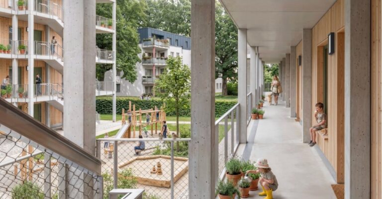 Visualisierung des neuen Holzbauquartiers Woodstöckchen in Köln-Bilderstöckchen