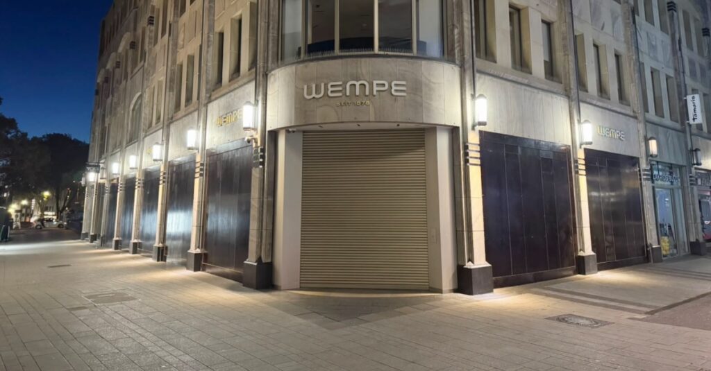 Verrammelter Juwelier Wempe in Köln
